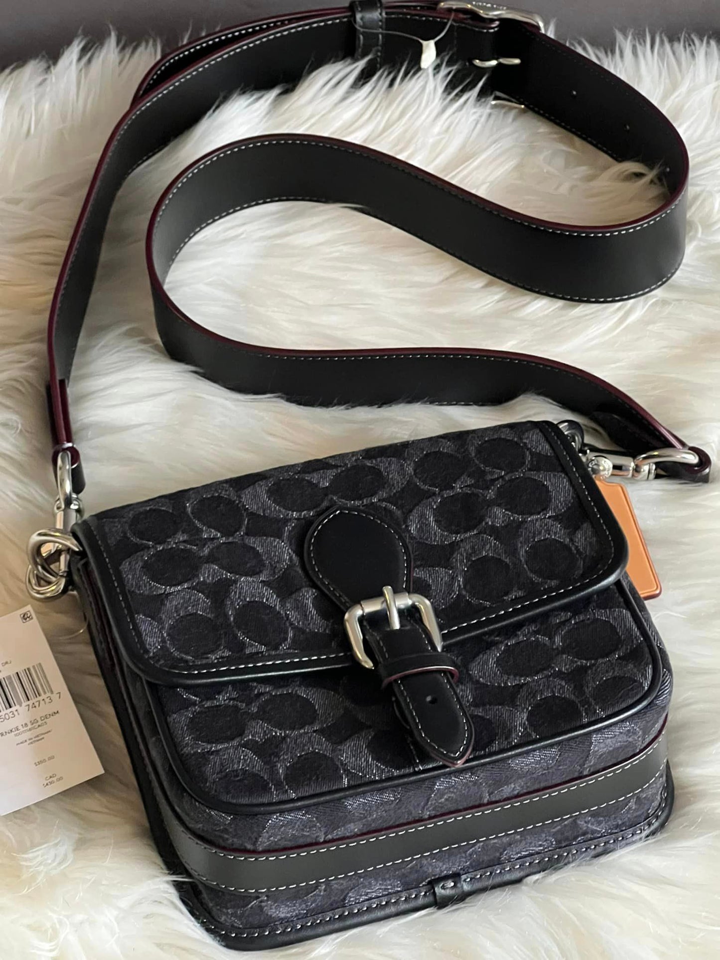 Coach Frankie Crossbody 18 in Signature Denim