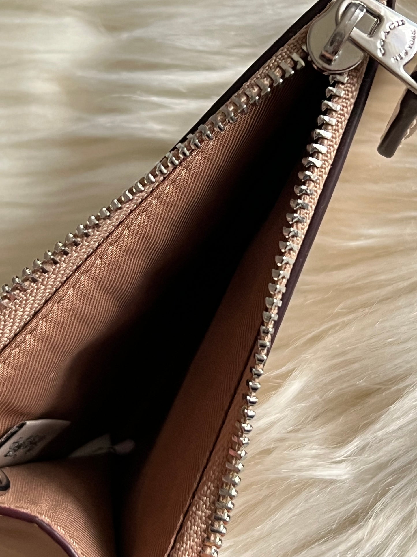 Coach Mini Skinny Id Case In Signature Canvas