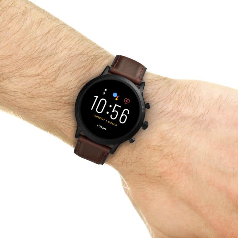 Fossil Gen 5 The Carlyle HR Smartwatch Dark Brown Leather