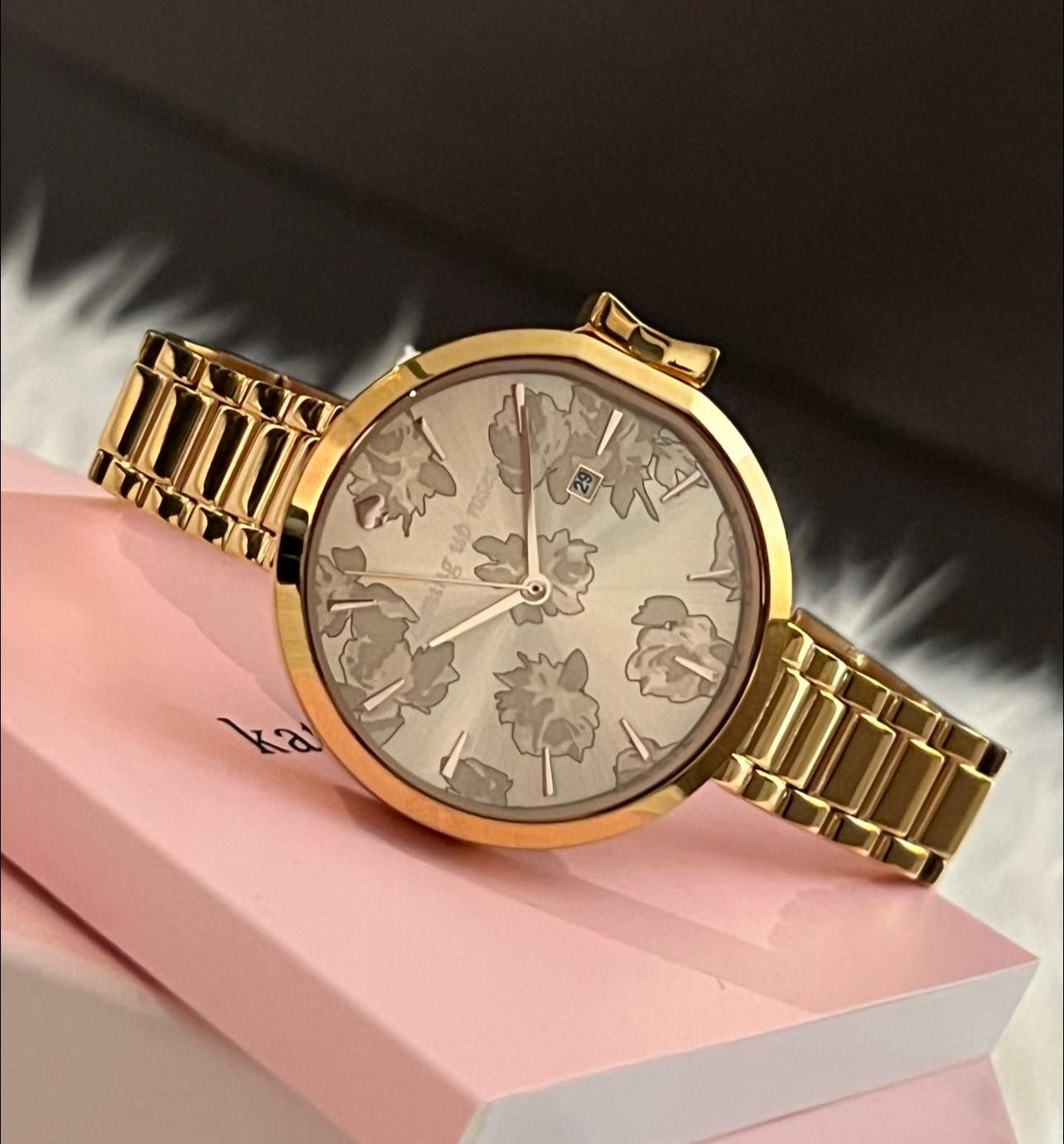 Kate Spade Park Row Rose Gold Floral Watch