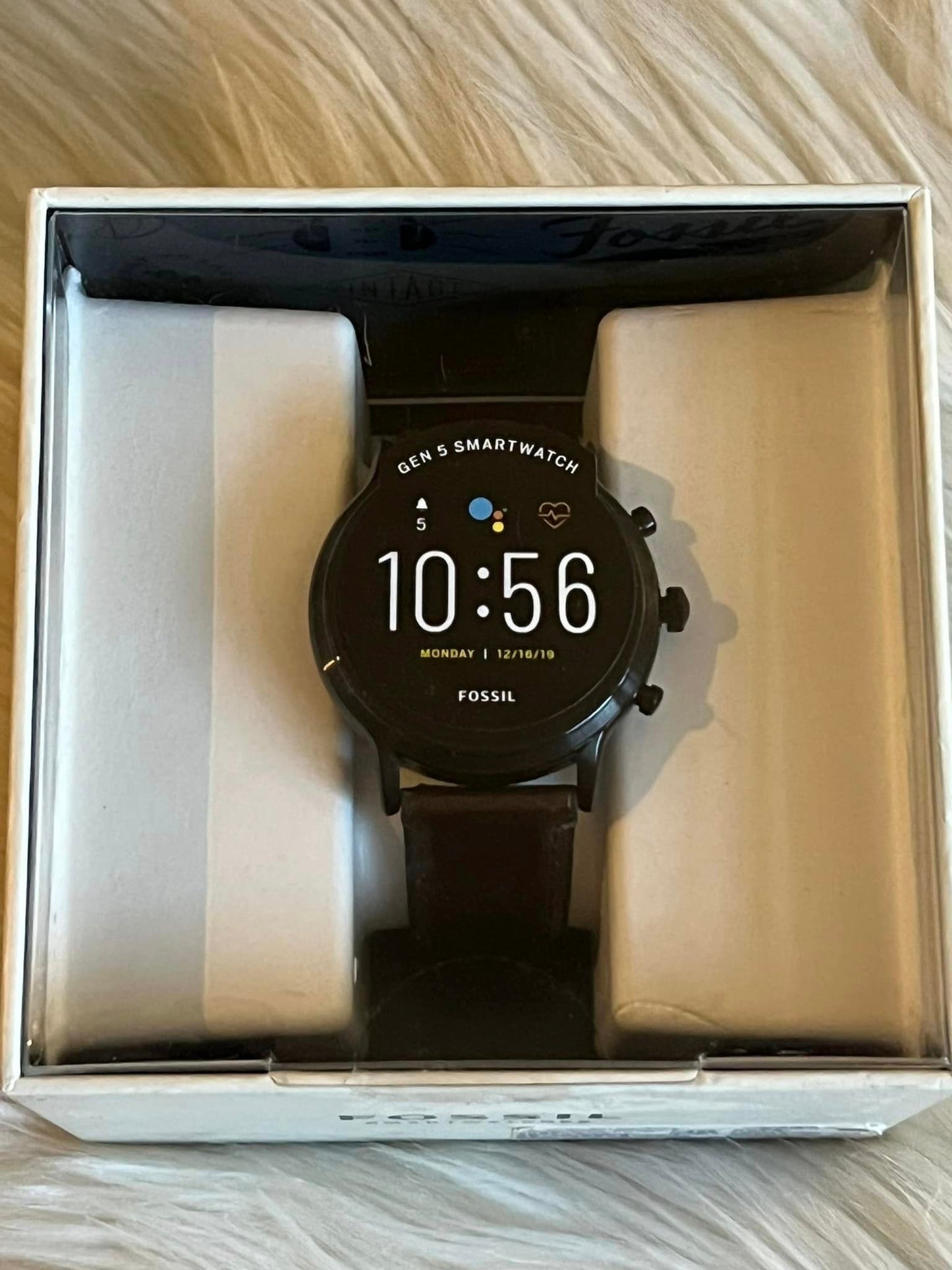 Fossil Gen 5 The Carlyle HR Smartwatch Dark Brown Leather