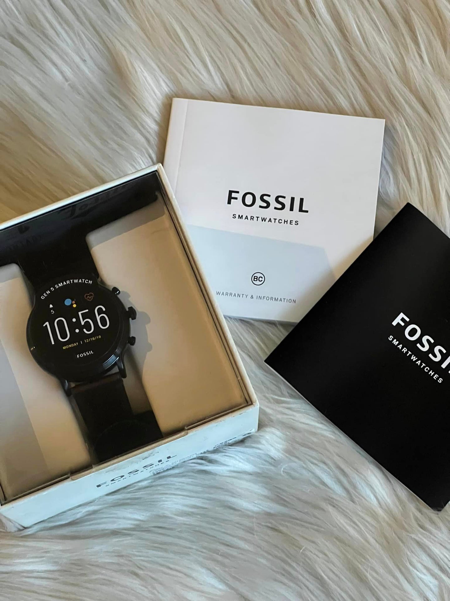 Fossil Gen 5 The Carlyle HR Smartwatch Dark Brown Leather