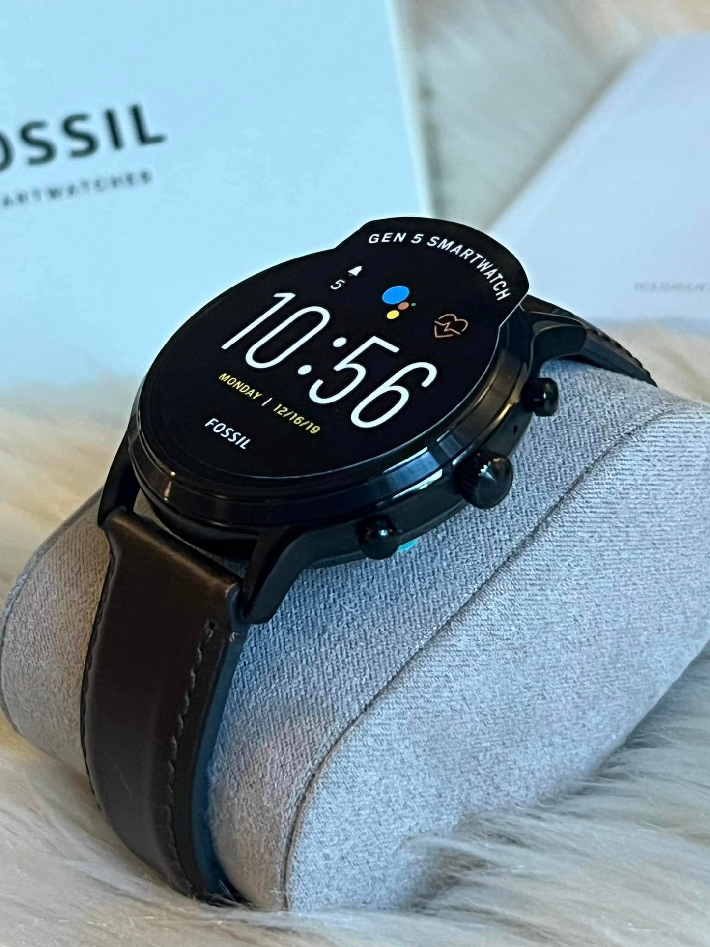 Fossil Gen 5 The Carlyle HR Smartwatch Dark Brown Leather