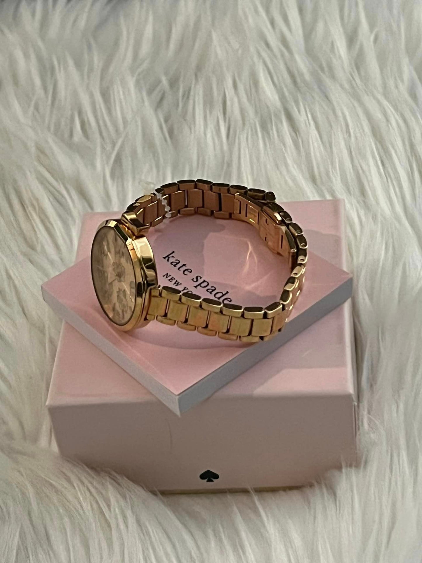 Kate Spade Park Row Rose Gold Floral Watch