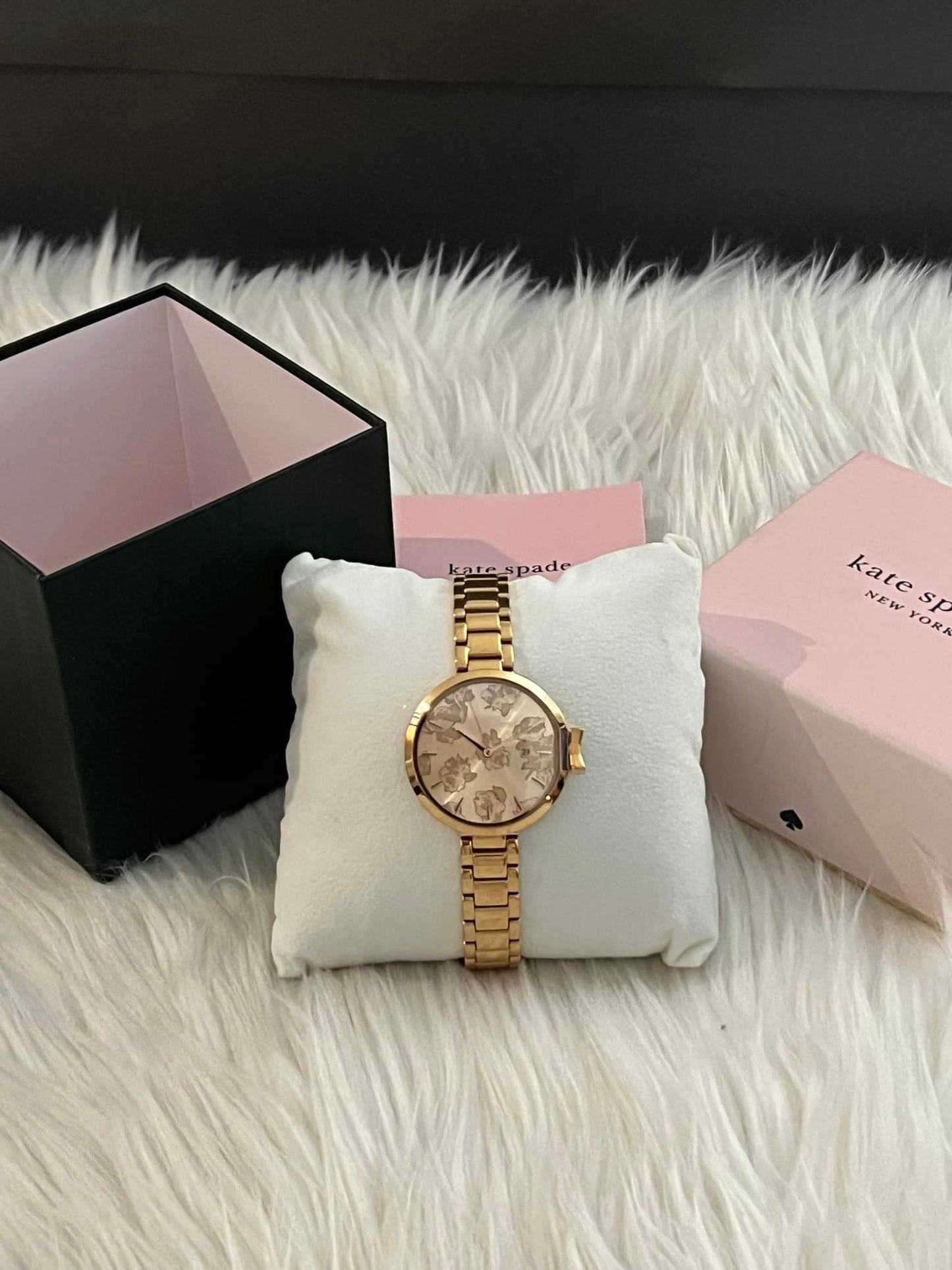 Kate Spade Park Row Rose Gold Floral Watch