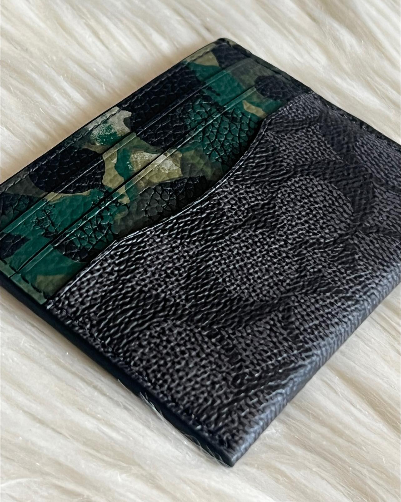 Coach Card Case In Signature Canvas With Camo Print