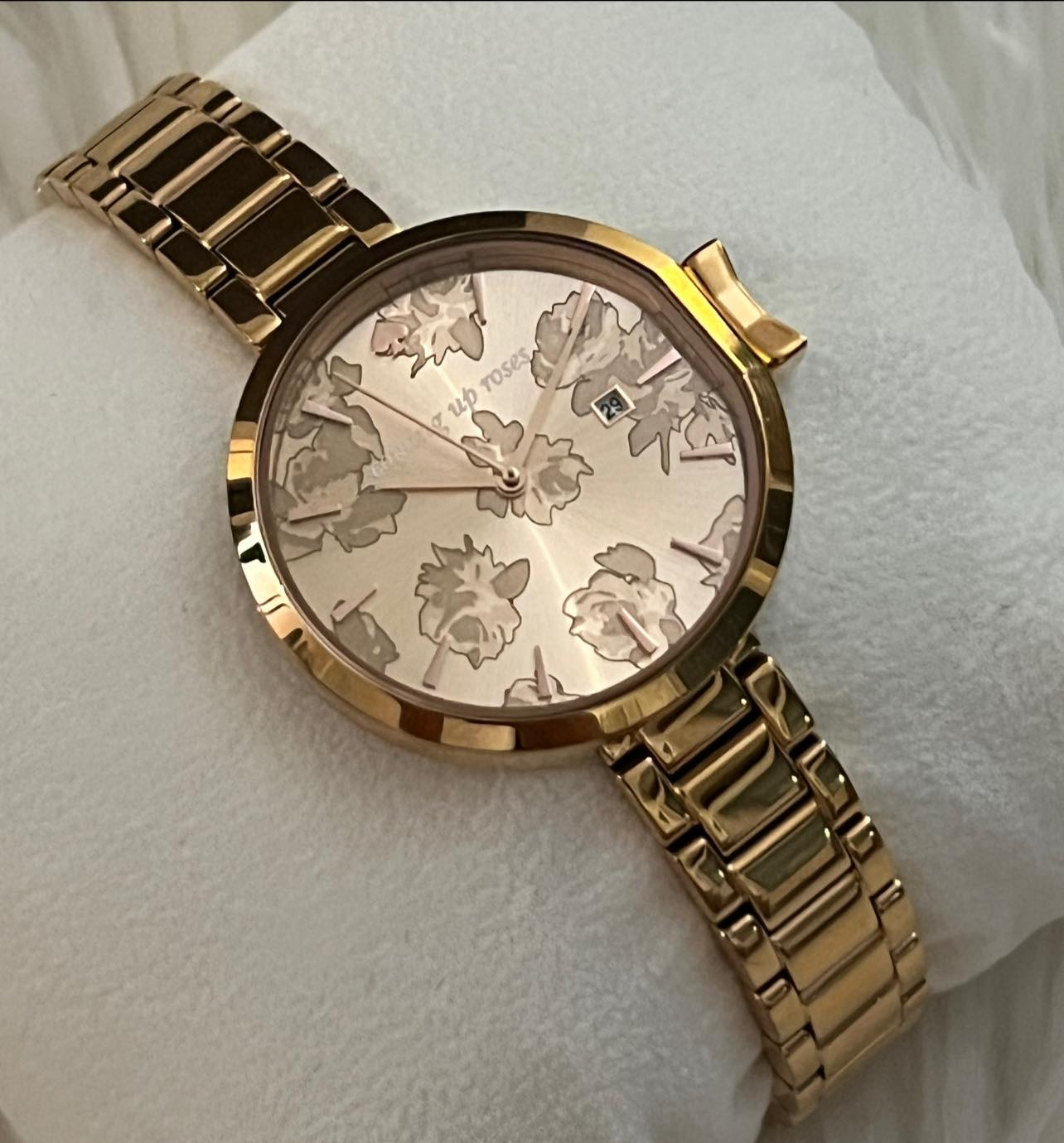 Kate Spade Park Row Rose Gold Floral Watch