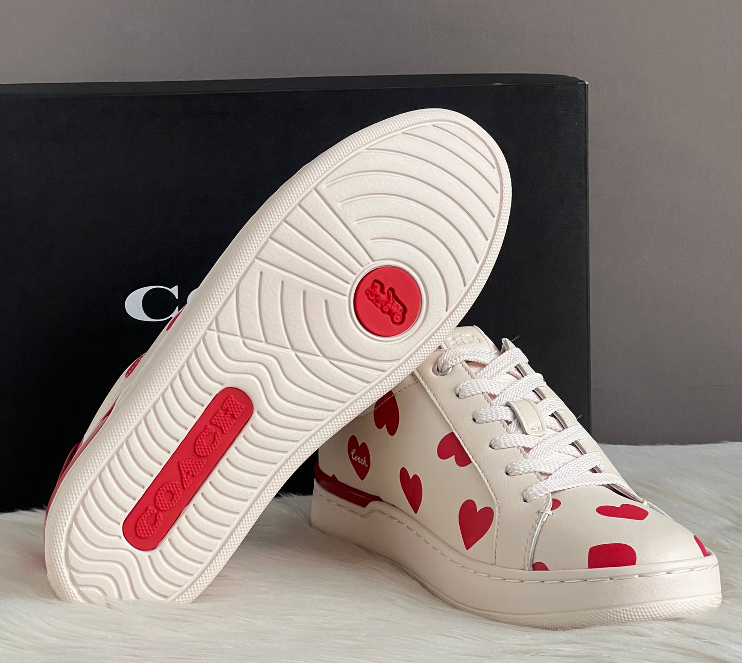 Coach Lowline Low Top Sneaker With Valentine's Print