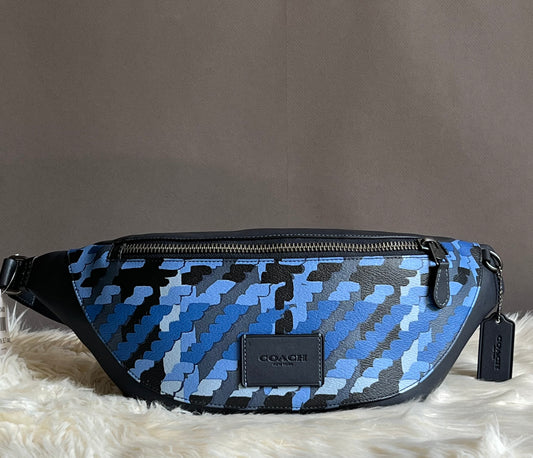 Coach Warren Belt Bag with Plaid Print