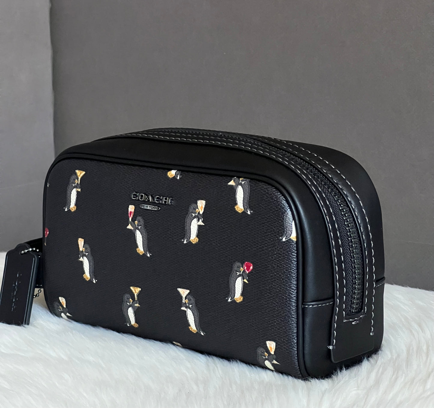 Coach Small Travel Kit With Penguin Print