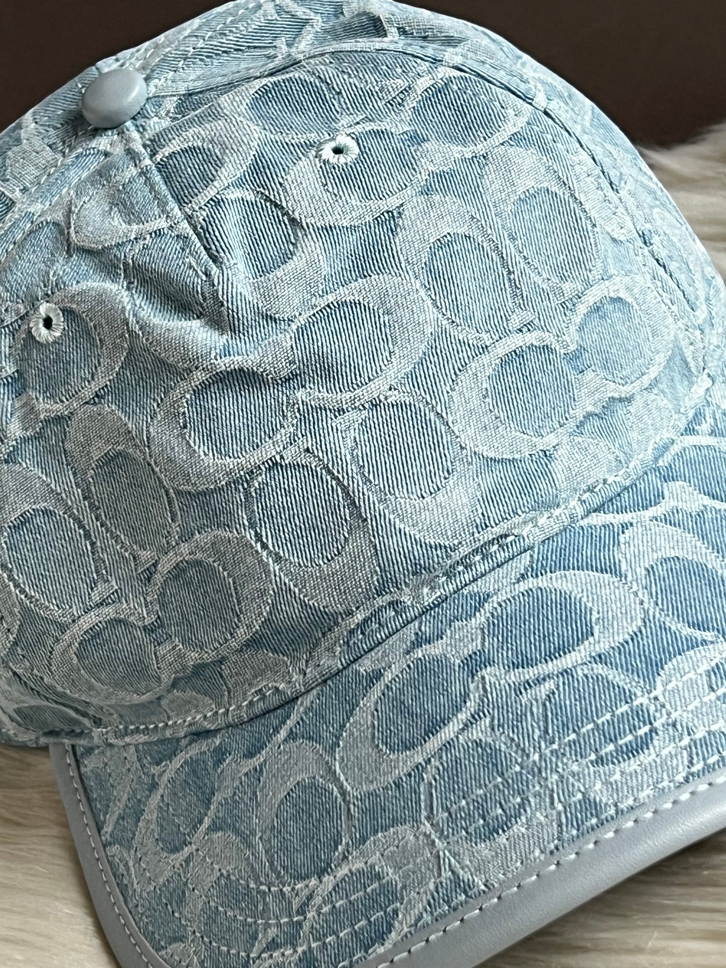 Coach Signature Denim Baseball Hat