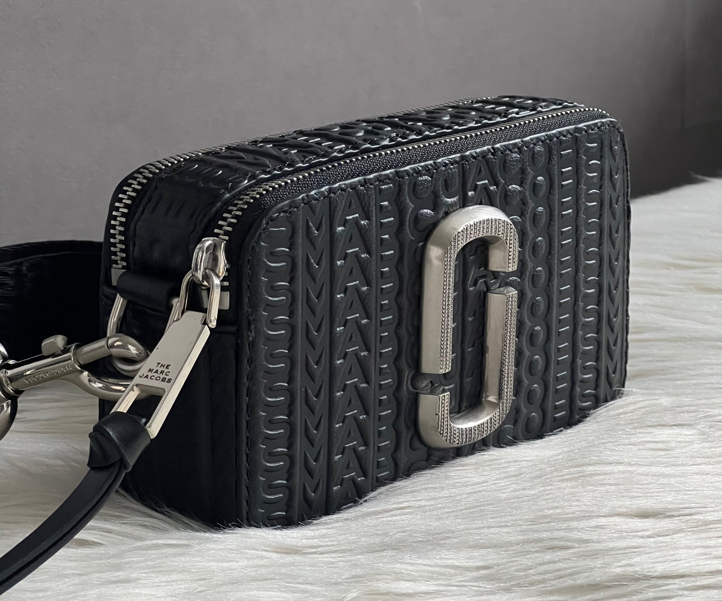 Marc Jacobs The Monogram Debossed Snapshot Shoulder Bag