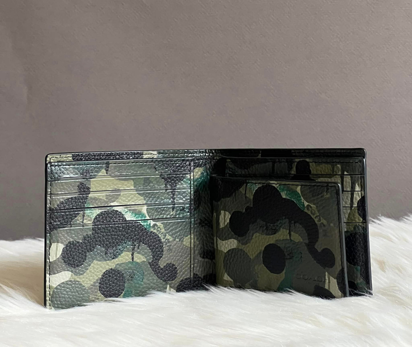 Coach Men’s 3-in-1 Wallet with Camo Print