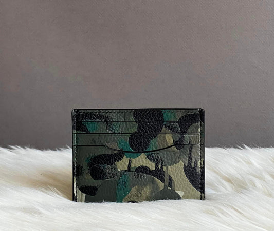 Coach Card Case with Camo Print