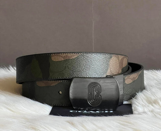 Roller Buckle Cut To Size Reversible Belt With Camo Print, 38 Mm