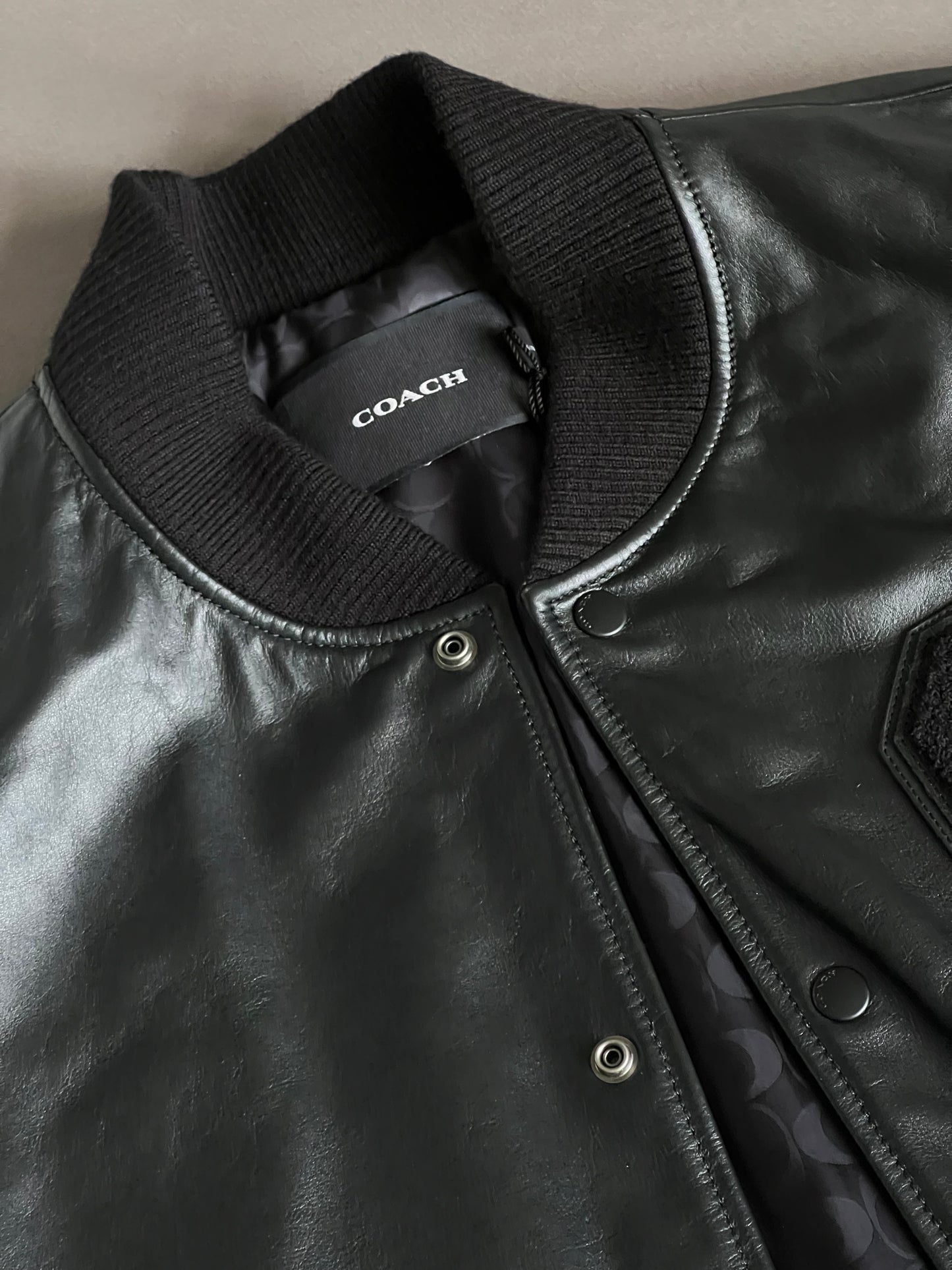 Coach Leather Varsity Jacket