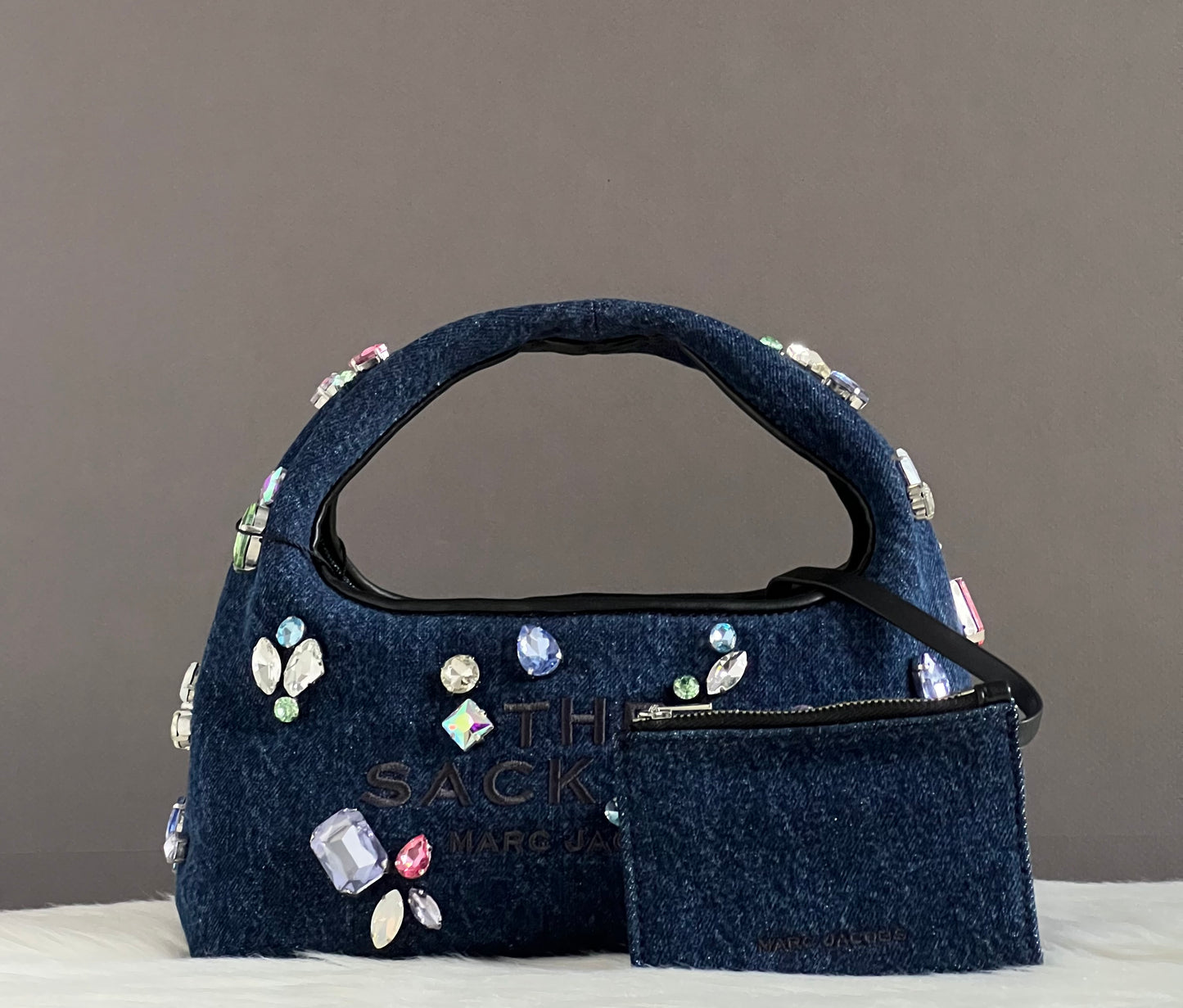 Marc Jacobs The Gem Denim Mini Sack Bag