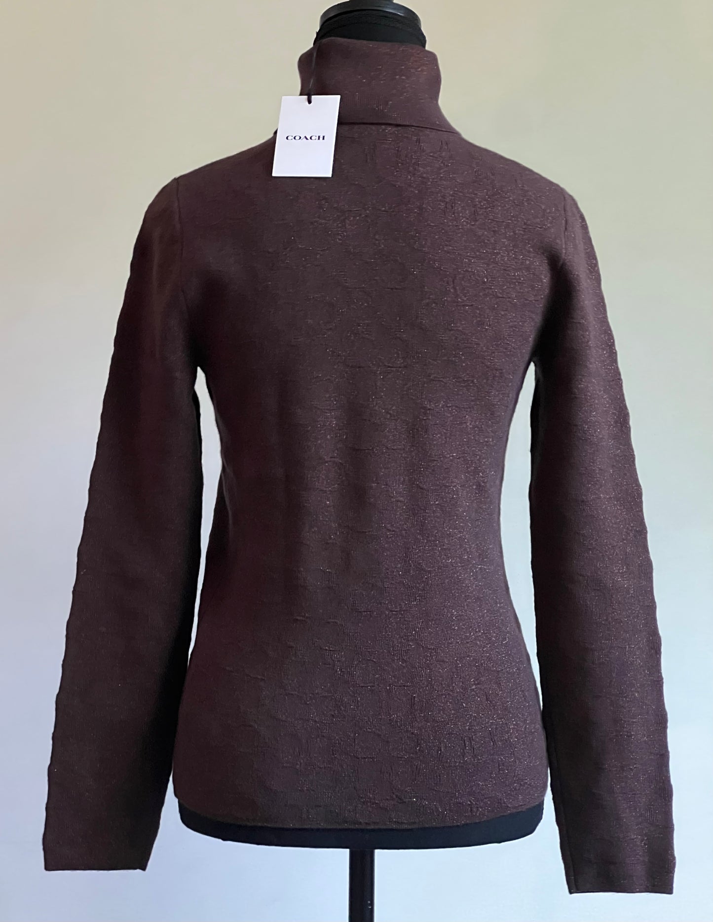 Coach Lurex Signature Turtleneck Sweater