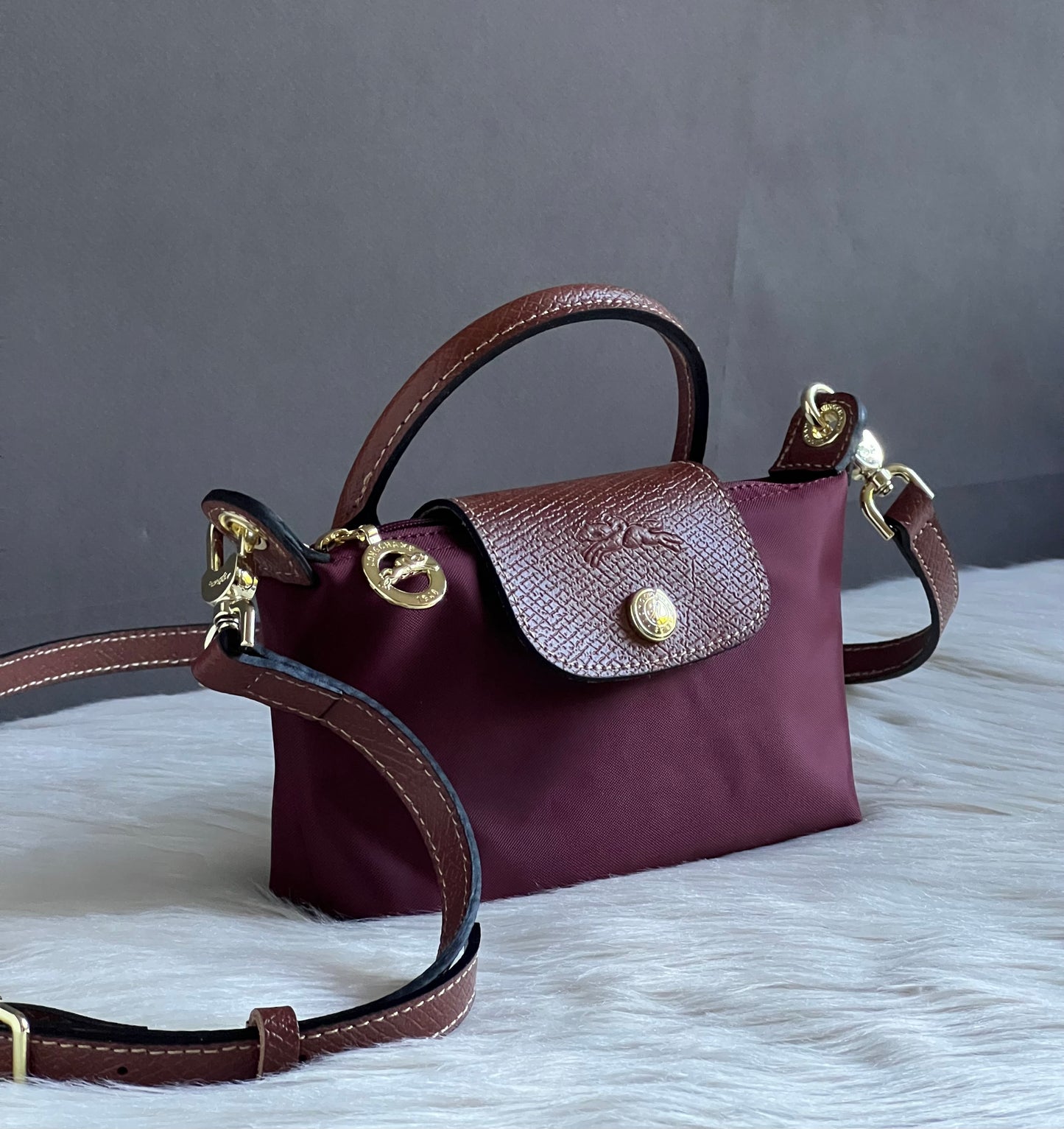 Longchamp XS Le Pliage Original Pouch with Strap