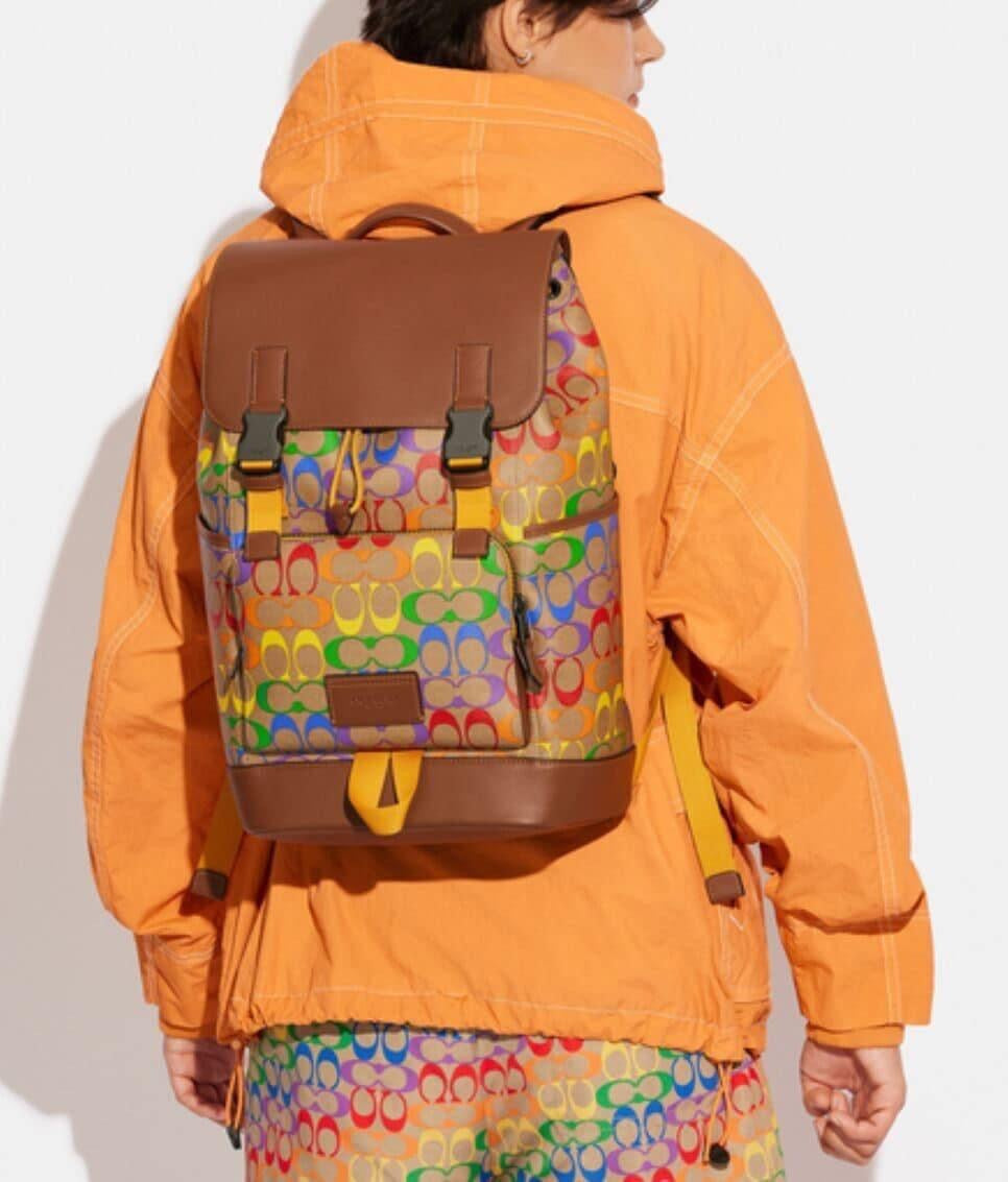 Coach Hitch Backpack in Rainbow Signature Canvas