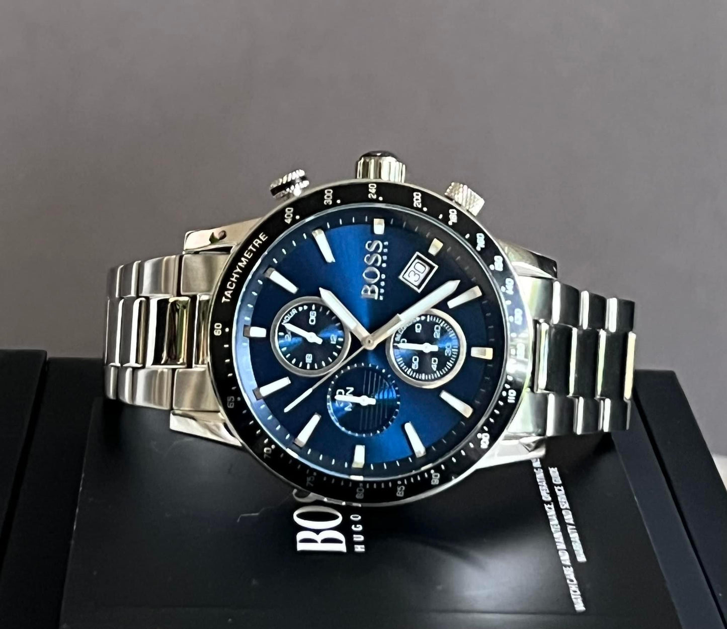 Hugo Boss Men’s Rafale Blue Dial Chronograph Watch