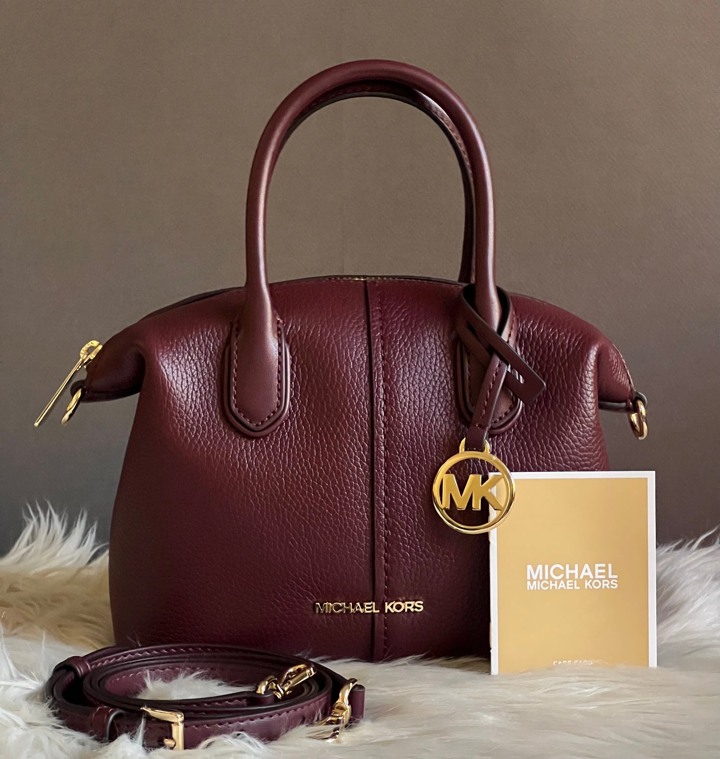 Michael Kors Hyde Small Pebbled Satchel