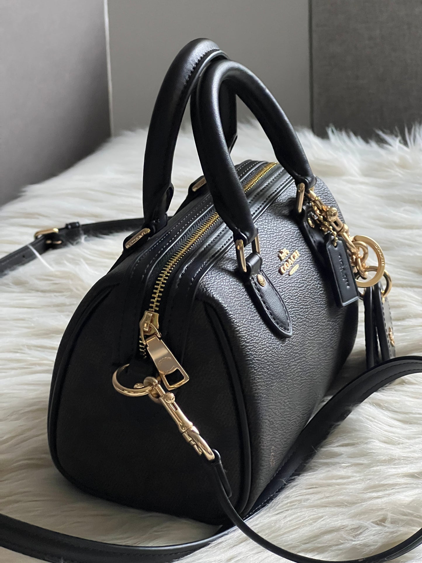 Coach Mini Rowan Crossbody Bag in Signature Canvas Gift Set