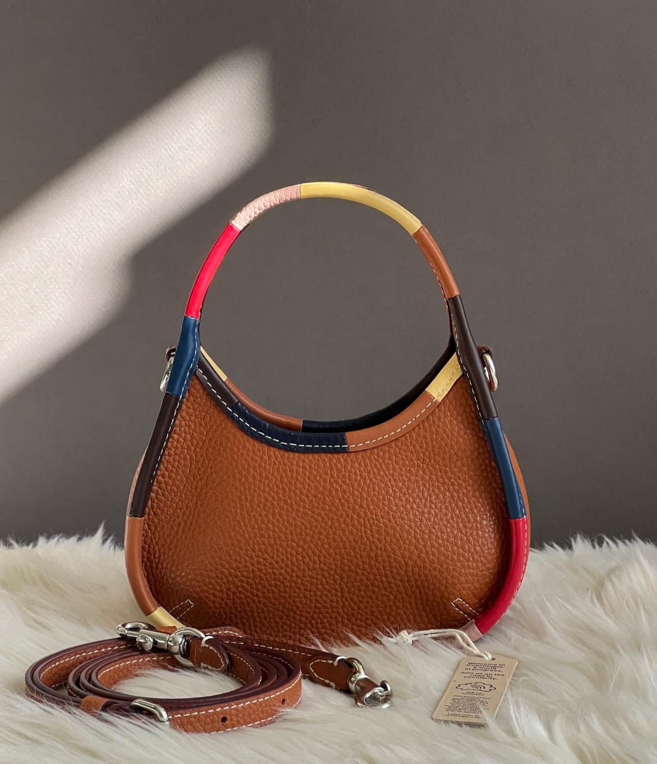 Coach Mini Ergo Bag with Crossbody Strap in Coachtopia Leather with Upcrafted Leather Binding