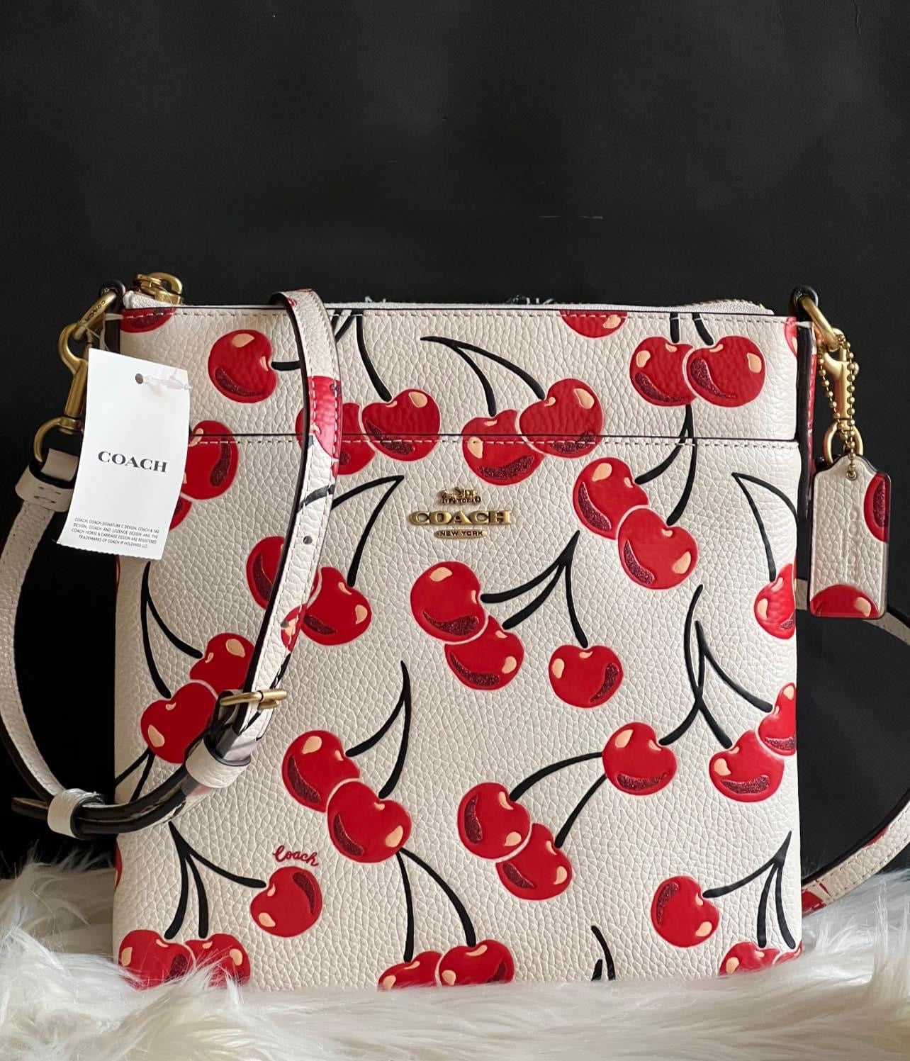 Coach Kitty Messenger Crossbody with Cherry Print