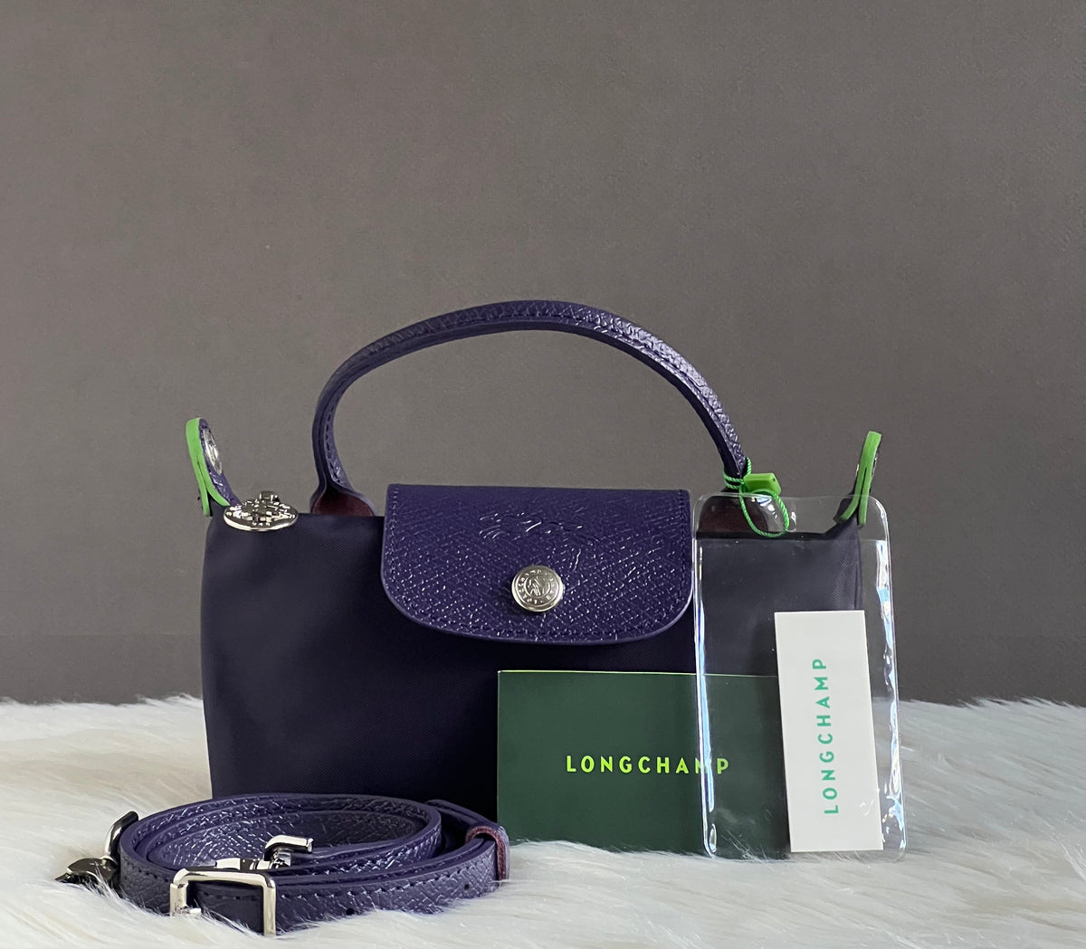 Longchamp XS Le Pliage Original Pouch with Strap