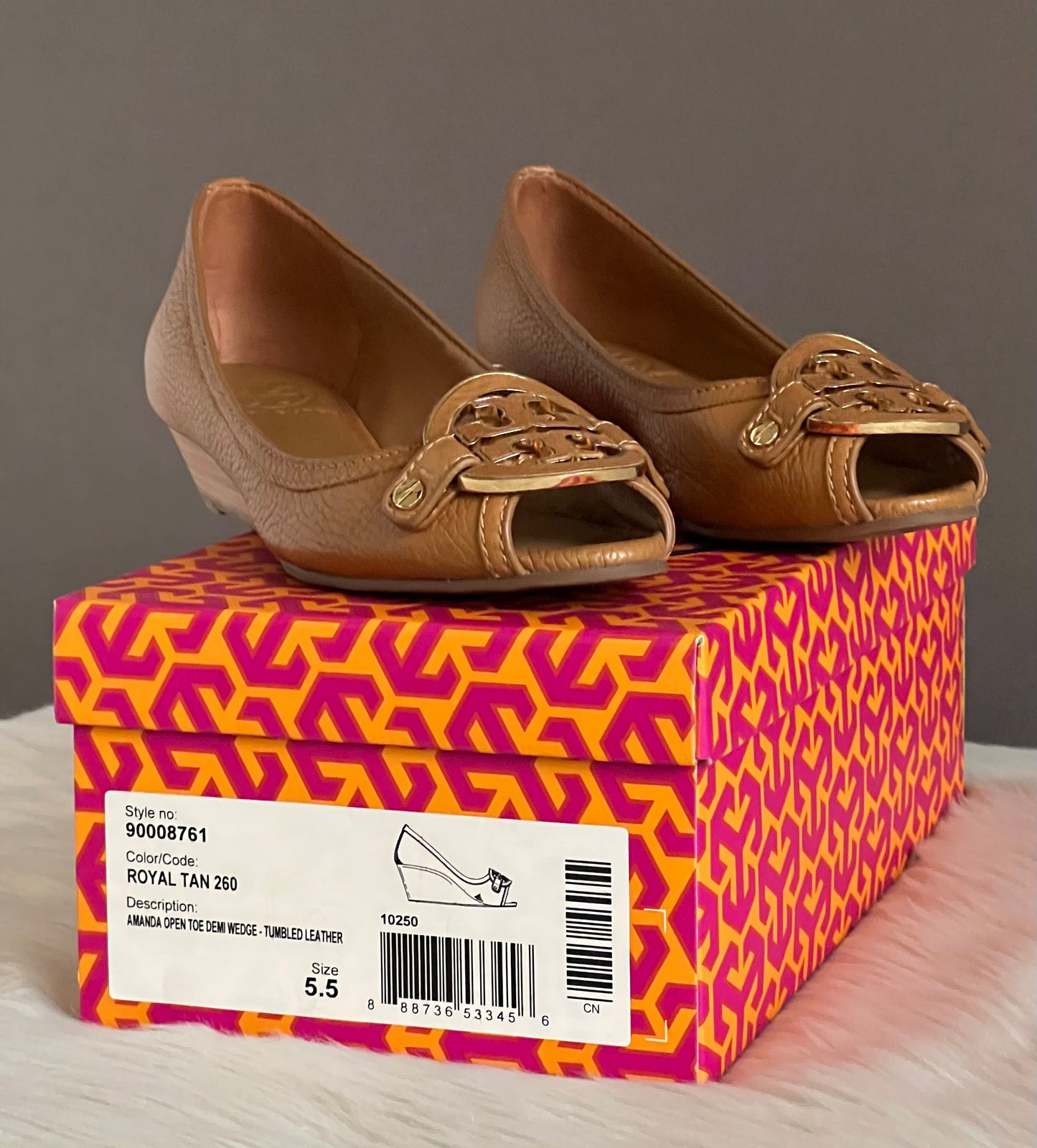 Tory Burch Amanda Open Toe Demi Wedge Sandals