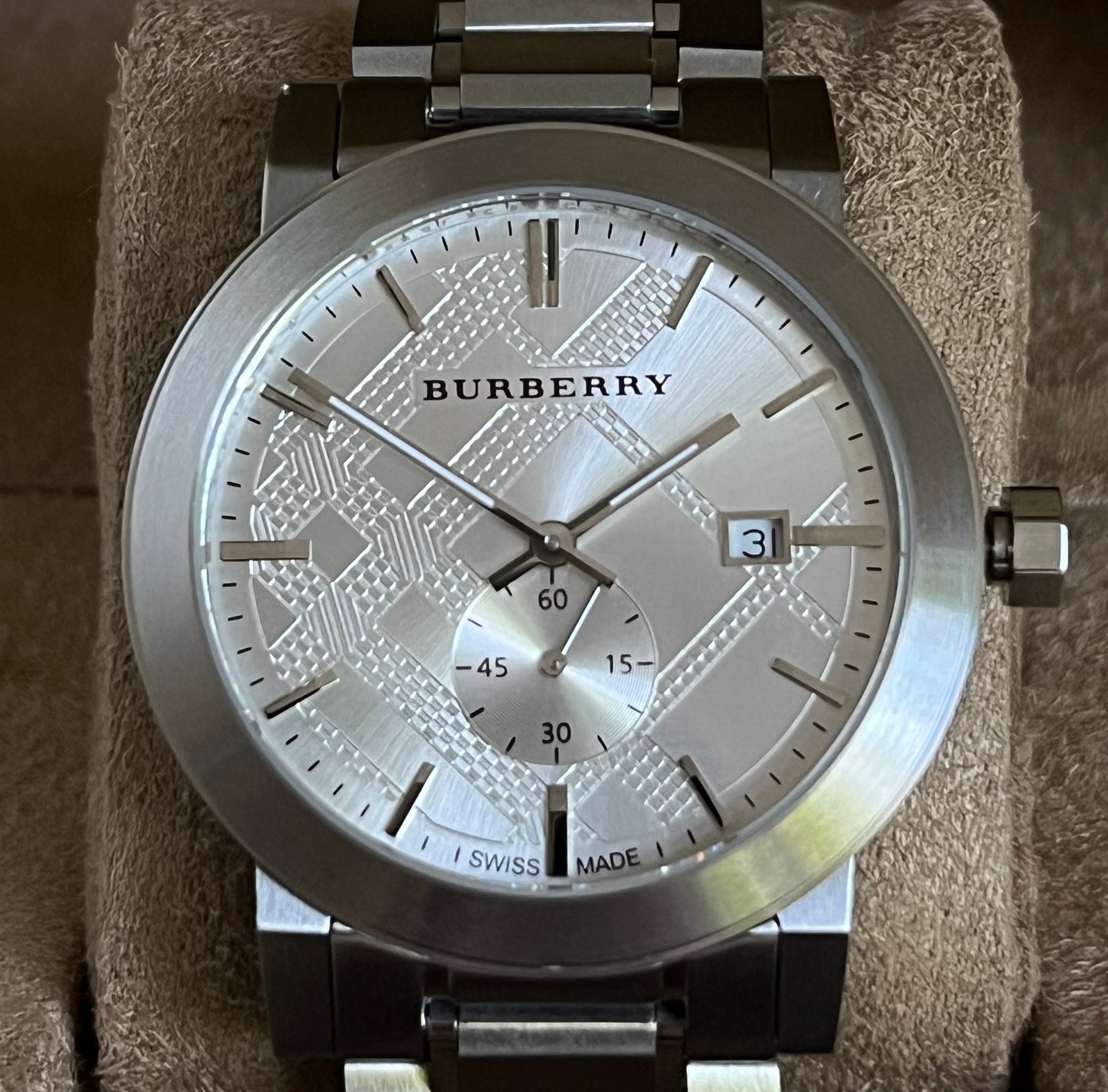 Burberry Men’s The City Silver Dial Steel Watch