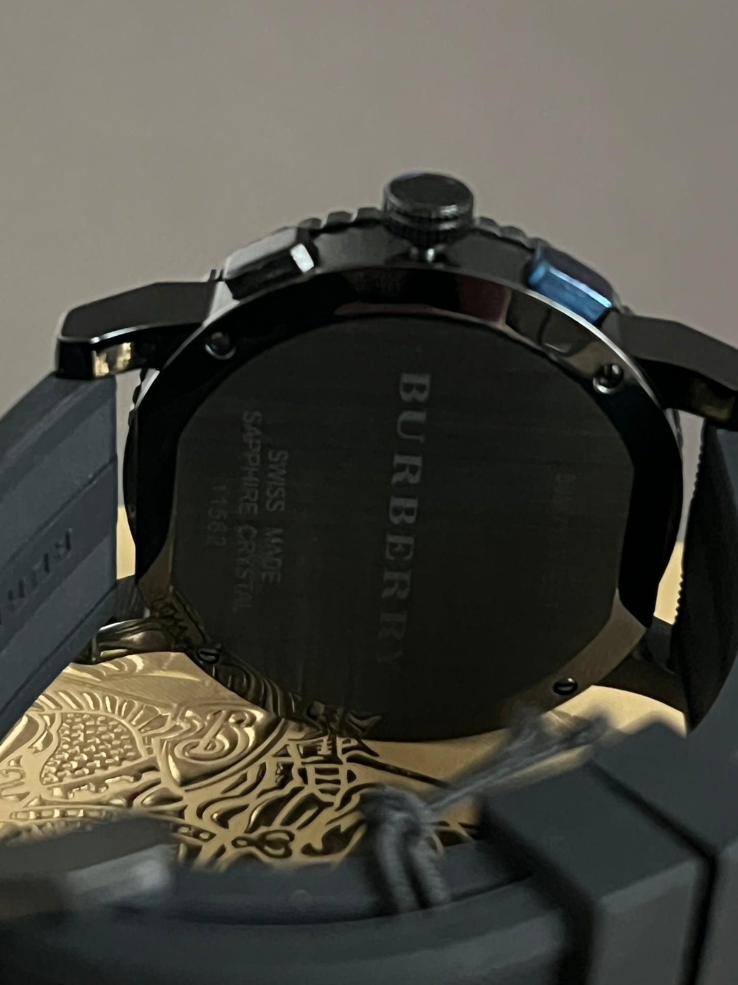 Burberry The City Sport Chronograph Black Rubber Strap Watch