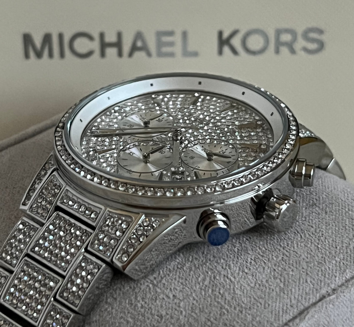 Michael Kors Women’s Ritz Pavé Silver Tone Watch