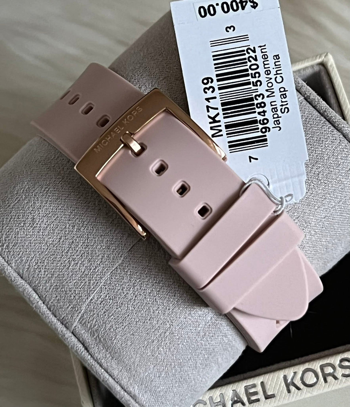 Michael Women’s Kors Janelle Three-Hand Pink Silicone Watch