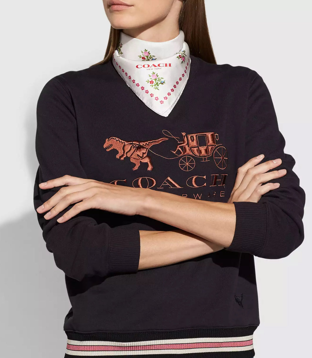 Coach Cross Stitch Floral Hanky