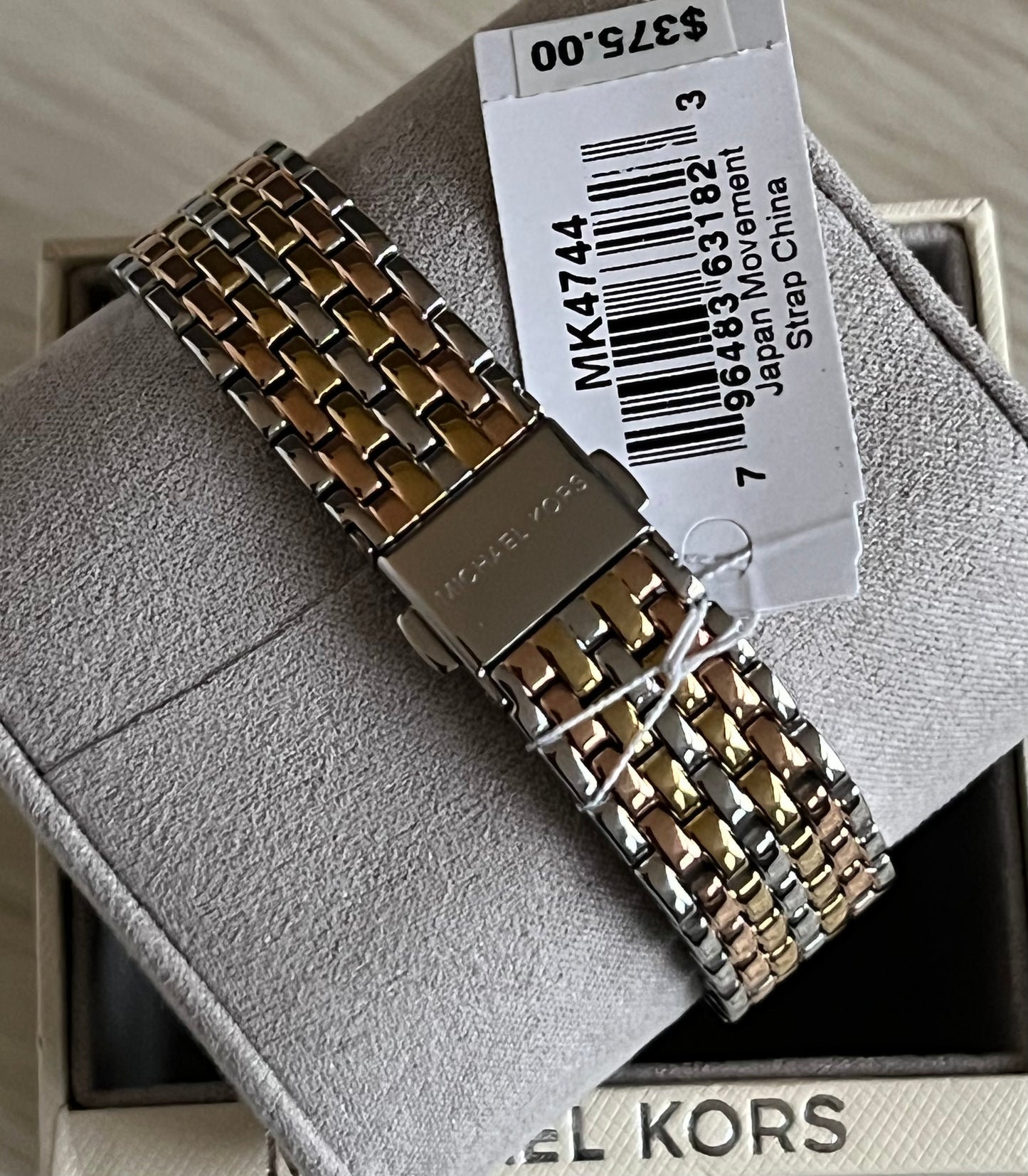 Michael Kors Women’s Emery Tri-Tone Stainless Watch