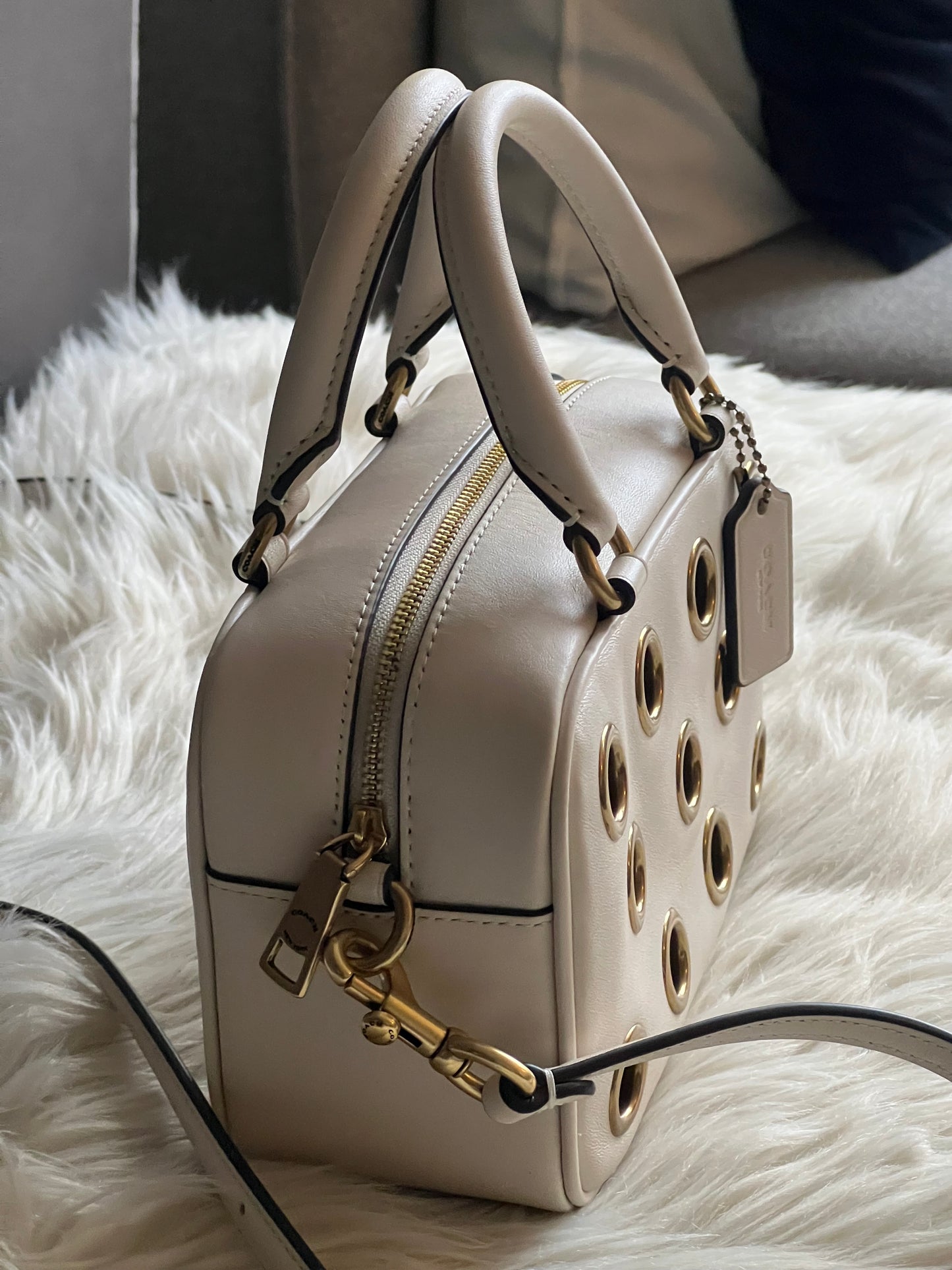 Coach Satchel Crossbody Bag with Grommets