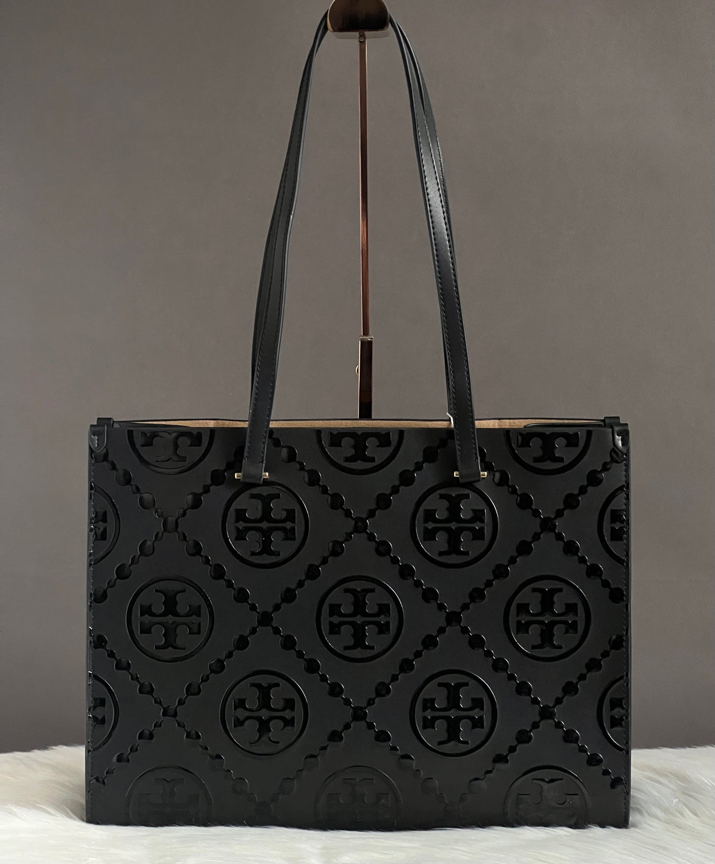 Tory Burch T Monogram Embossed Tote