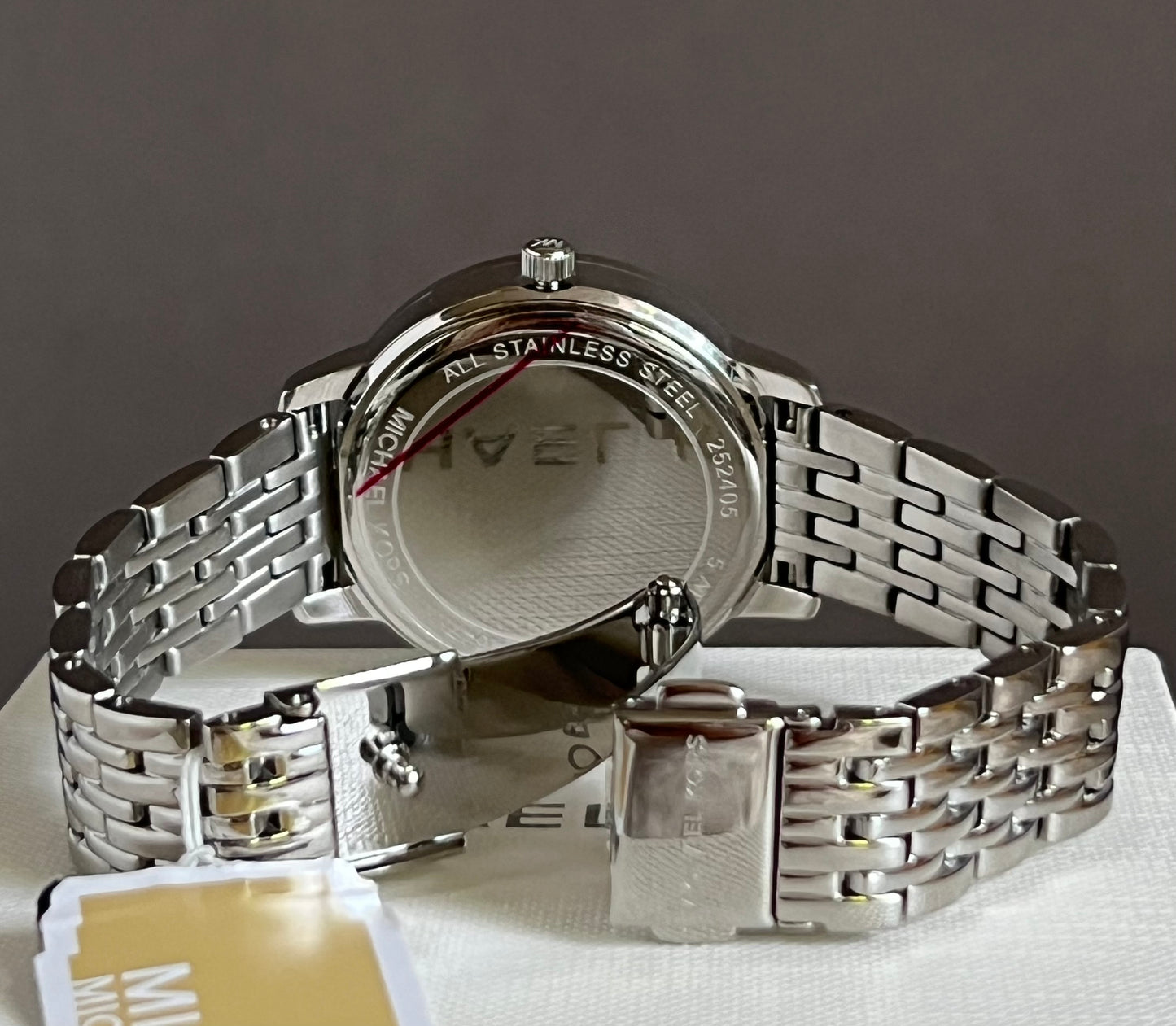 Michael Kors Women’s Three-Hand Stainless Steel Watch and Slider Bracelet Set
