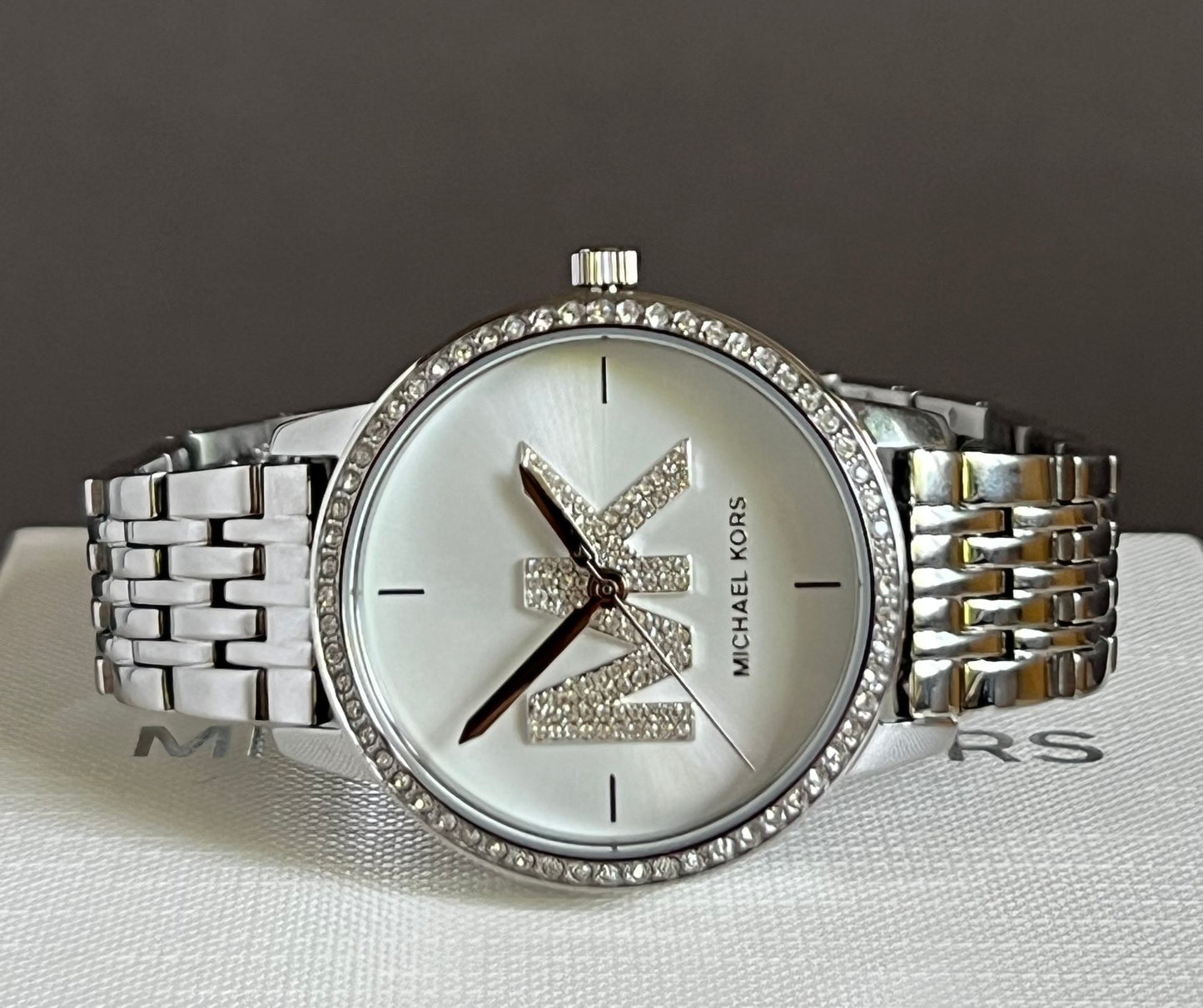 Michael Kors Women’s Three-Hand Stainless Steel Watch and Slider Bracelet Set