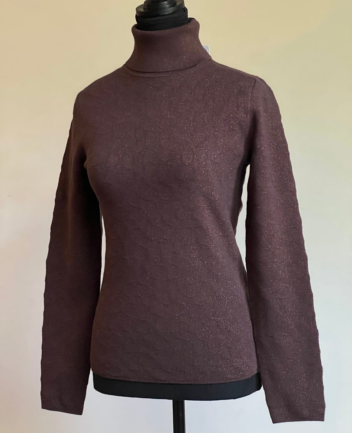 Coach Lurex Signature Turtleneck Sweater