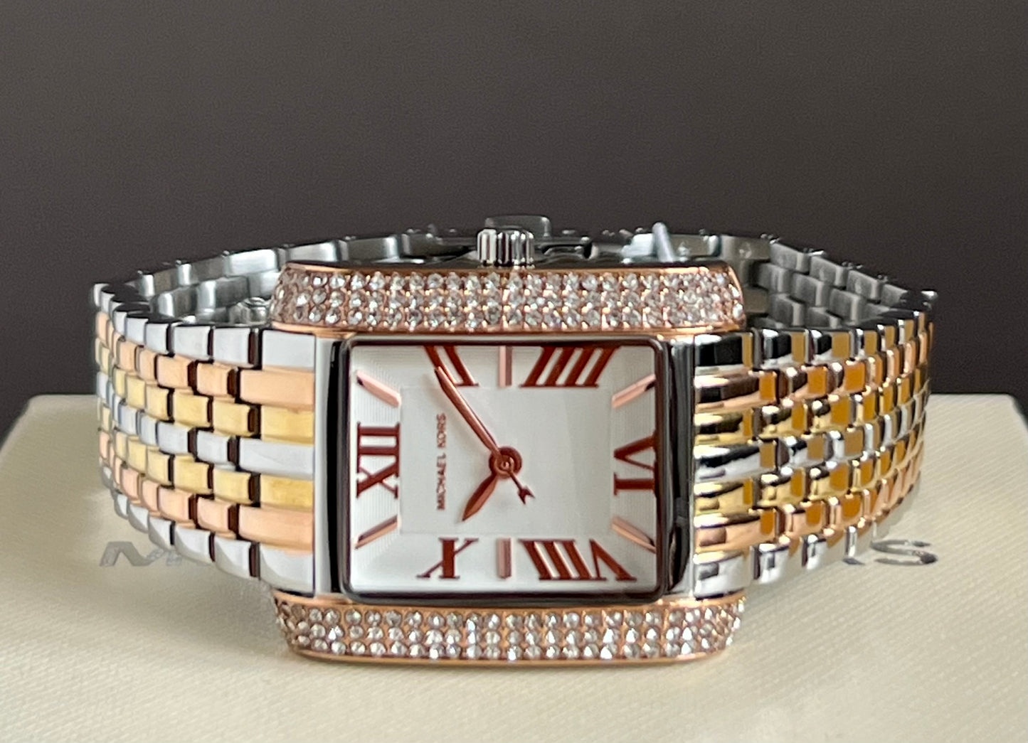 Michael Kors Women’s Emery Tri-Tone Stainless Watch