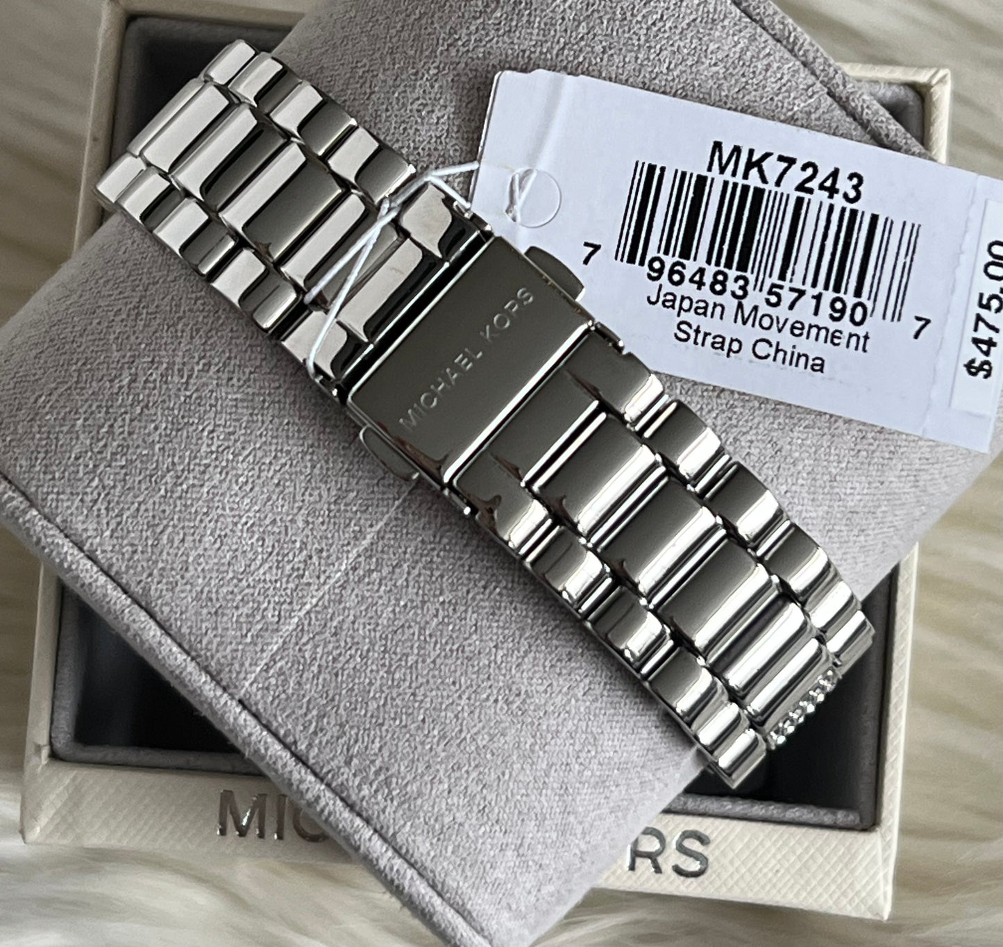 Micheal Kors Women’s Oversized Brynn Pavé Silver-Tone Watch