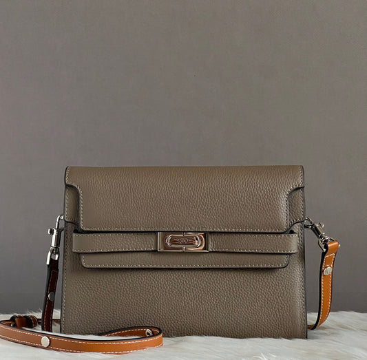 Tory Burch Lee Radziwill Pebbled Shoulder Bag