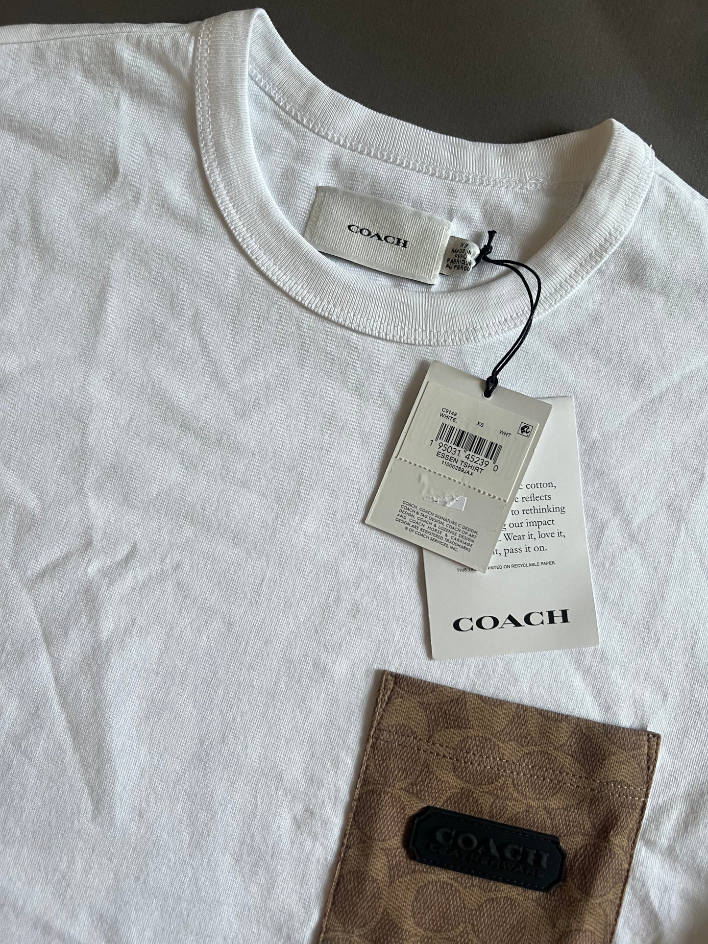 Coach Essential Pocket T-Shirt In Organic Cotton