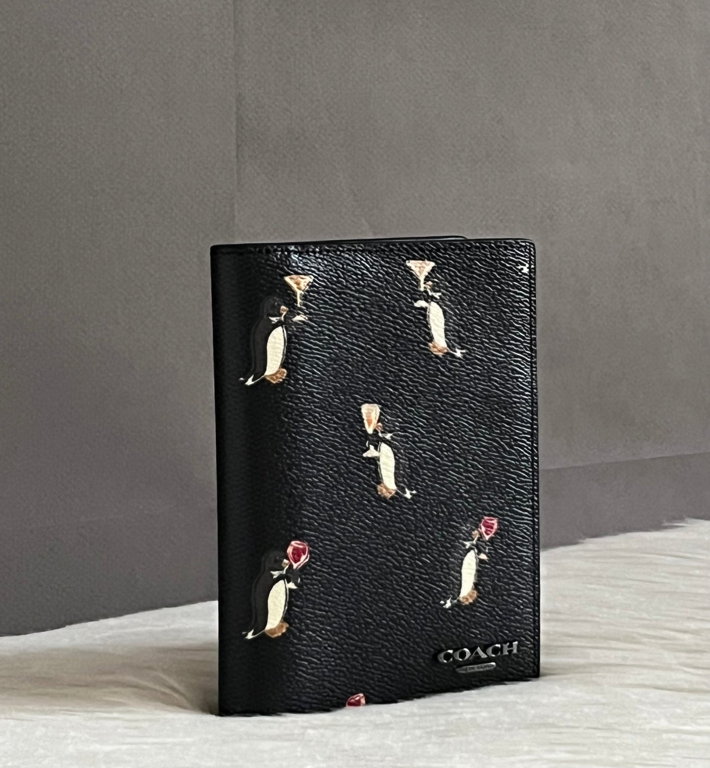 Coach Passport Case with Penguin