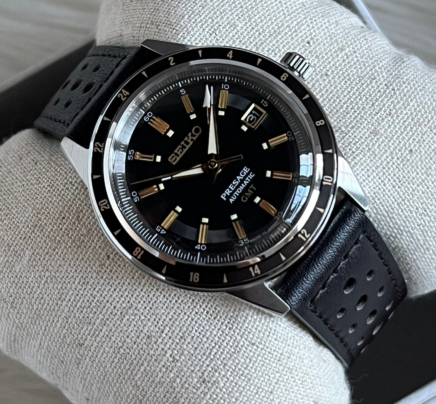 Seiko Men’s Presage GMT Automatic Watch