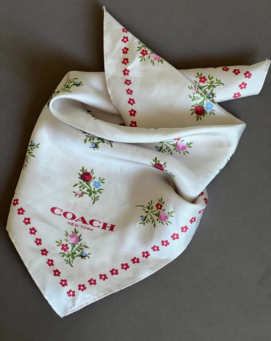 Coach Cross Stitch Floral Hanky
