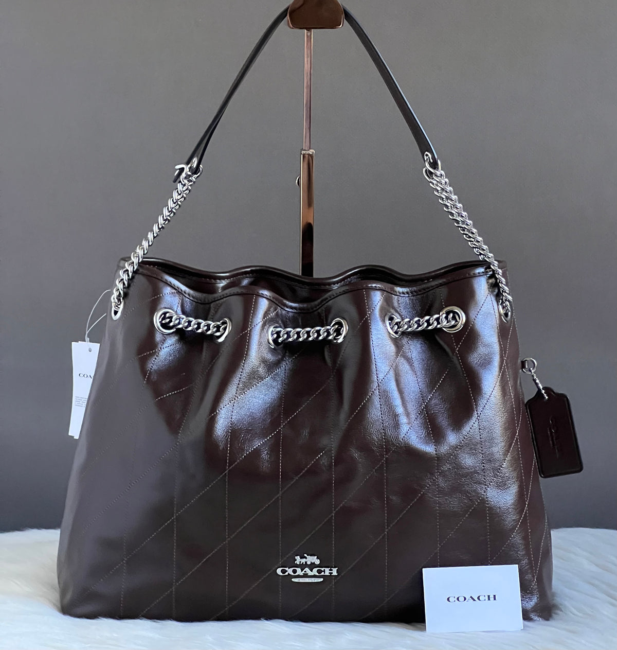 Coach Evelyn Shoulder Bag with Quilting
